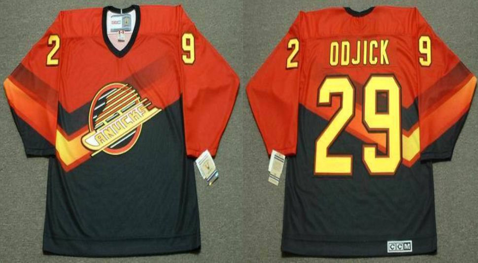 2019 Men Vancouver Canucks #29 Odjick Orange CCM NHL jerseys->vancouver canucks->NHL Jersey